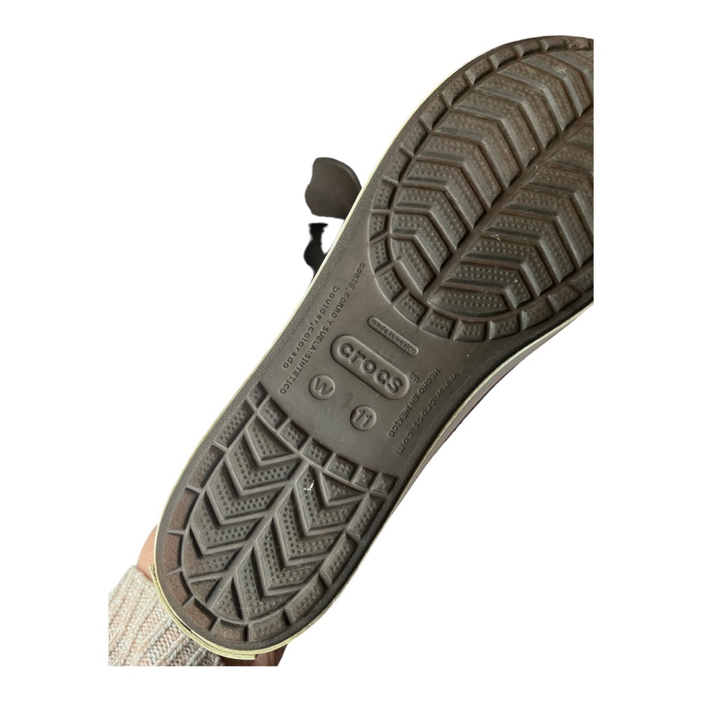 Crocs Crocband Loafer in Chocolate Brown and Millennial Pink Women’s Size 11 - Picture 8 of 9